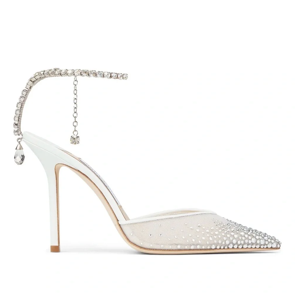 Jimmy Choo Saeda crystal-embellished pumps - Picture 5 of 11